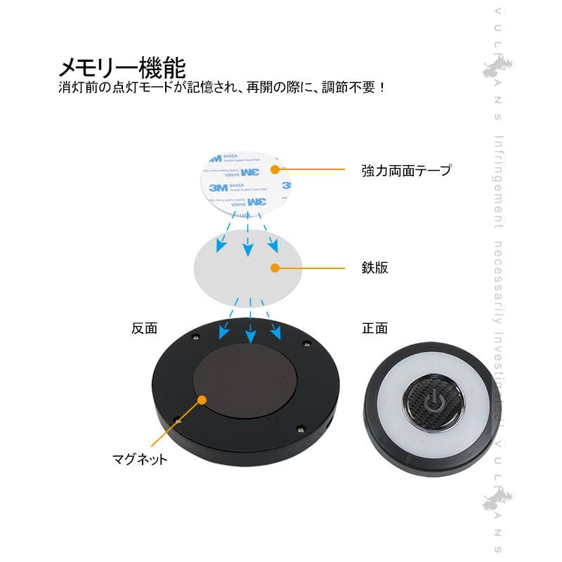 汎用 LEDルームランプ タッチライト ３色 メモリー機能 LEDルームライト ウォムーホワイト 暖黄色 アイスブルー ミックス点灯 室内灯 内装 パーツジムニー JB64