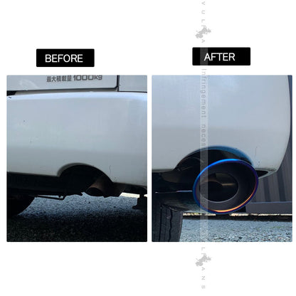 ハイエース200 1型 2型 3型 4型 5型 マフラーカッター チタンカラー SUS304ステンレス サビ防止 外装 パーツ カスタム エアロ アクセサリー チタン焼き