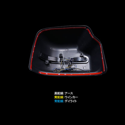新型ジムニー JB6 ジムニー シエラ JB74 ウインカーミラー デイライト機能つき LEDウインカーミラー ドアミラー 外装 パーツ アンバー/ブルー 左右セット LED