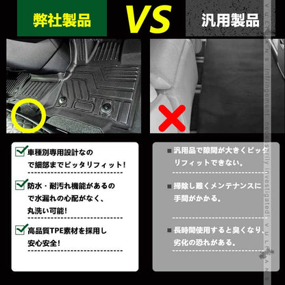 ノア/ヴォクシー 80系 ガソリン車 3D フロアマット TPE材質 立体成型 カーマット ズレ防止 内装 カスタム パーツ 消臭・抗菌効果 カー用品 アクセサリー