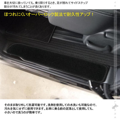 ノアヴォクシー60系 ドアステップマット ステップガード 黒 4PCS 内装 パーツ カスタム エアロ アクセサリー ドレスアップ カー用品