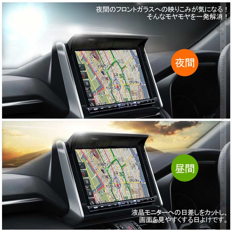 新型RAV4 50系 ナビバイザー 1PCS 9インチモデル適合 日差しをカット カーナビ カバー 日除け 日よけ 内装 パーツ アクセサリー カスタム エアロ