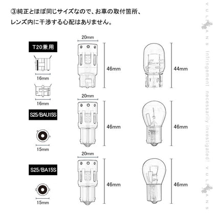 再改良 冷却ファン付 ハイフラ防止抵抗内蔵 ウインカー専用LEDバルブ S25 180度 アンバー 2個set  1800ルーメン LEDウインカーバルブ CSP1919SMD