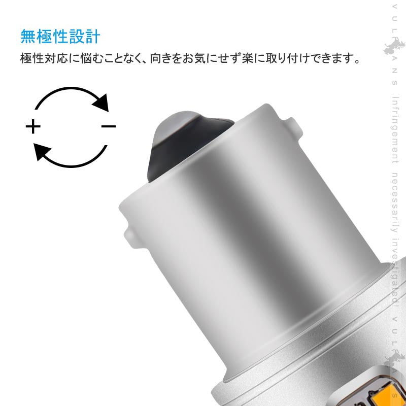 再改良 冷却ファン付 ハイフラ防止抵抗内蔵 ウインカー専用LEDバルブ S25 180度 アンバー 2個set  1800ルーメン LEDウインカーバルブ CSP1919SMD