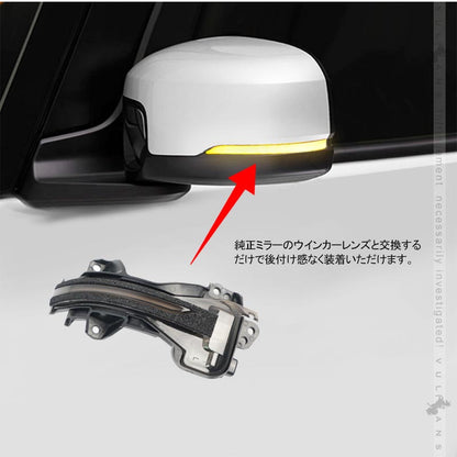 本田車用 N-BOX JF3/JF4 LEDドアミラーウィンカーランプ スモークレンズ 流れるウィンカー機能付 工具付 取付簡単 外装 パーツ LEDシーケンシャル