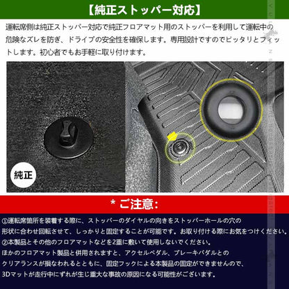 フリード GB5/GB6/GB7/GB8型 ガソリン車用 3D フロアマット 3枚セット TPE材質 立体成型 カーマット ズレ防止 内装 カスタム パーツ 消臭 抗菌効果 用品