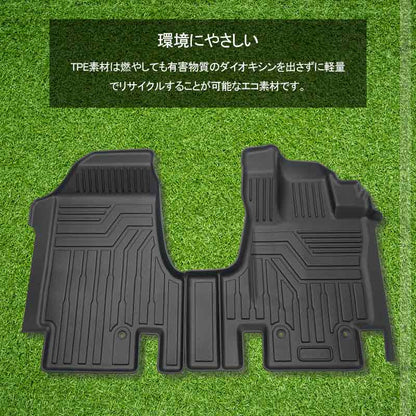 セレナ C27 前期/後期 3Dフロアマット 2枚  TPE材質 立体成型 カーマット ズレ防止 内装 カスタム パーツ 消臭 抗菌効果 用品 セカンドマット トランクマット