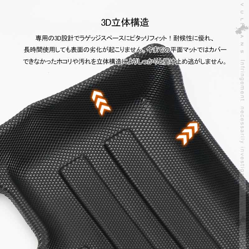 新型N-BOX JF3 JF4 3D ラゲッジマット TPE材質 立体成型 カーマット ズレ防止 内装 カスタム パーツ 消臭 抗菌 トランクマット ラゲージトレイ ラゲージマット