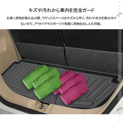 N-WGN JH3 JH4  3Dラゲッジマット TPE材質 立体成型 カーマット ズレ防止 内装 カスタム パーツ 消臭 抗菌 用品 ラゲージトレイ ラゲージマット トランクマット