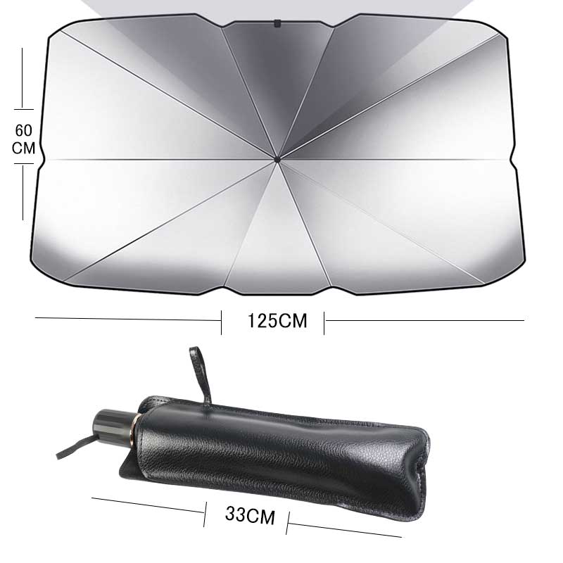 サンシェード 傘型 車用 柄が曲げる フロントカバー カー用品 日よけ 遮光 断熱・99%UVカット 2サイズ 10本骨 車中泊 アウトドア 紫外線 軽自動車 SUV ミニパン