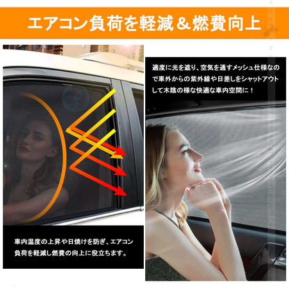 新型ハリアー 80系 メッシュカーテン 2枚セット 日よけ インテリアパネル 遮光カーテン 内装品 紫外線 UVカット 換気 車用 トヨタ 運転席 助手席 HARRIER 80