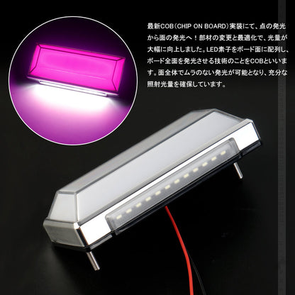 2WAY LEDサイドマーカー 路肩灯機能搭載 トラック＆軽自動車兼用 2個 ピンク 角型 LED マーカーランプ DC10V-50V 12V 24V車用 トラックマーカー 外装 パーツ