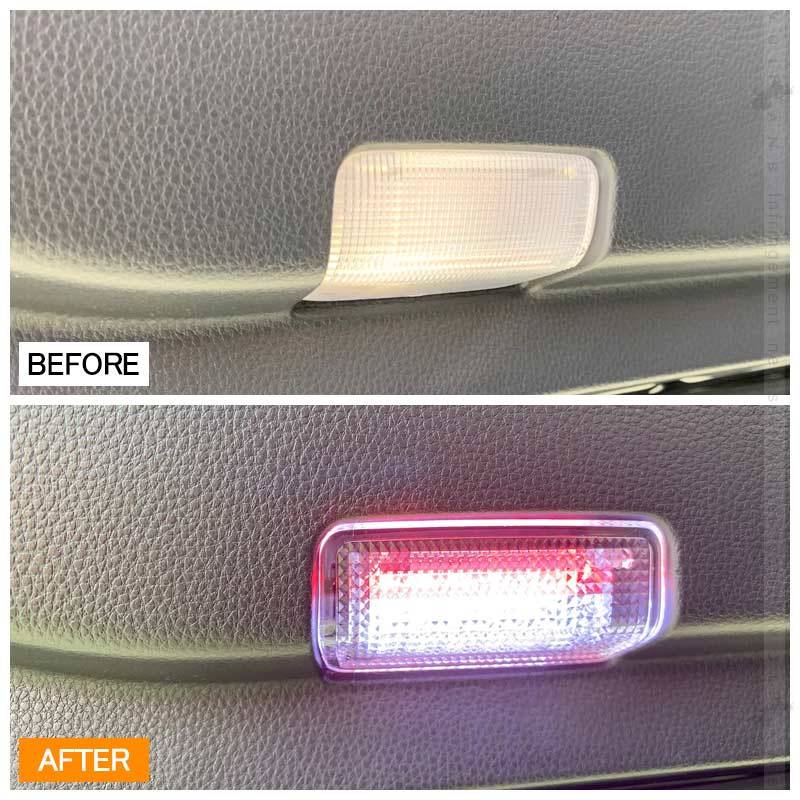 新型ハリアー 80系 ドアカーテシランプ 2個 赤点滅・白点灯 純正交換タイプ LEDカーテシランプ ウェルカムランプ ドアランプ 内装 カスタム パーツ HARRIER 80