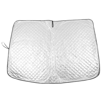 新型デリカ D5 フロントガラス用 サンシェード 4層構造 遮光フロントシェード カーサンシェード 日よけ 紫外線対策 UVカット 収納袋付 D:5 内装 パーツ