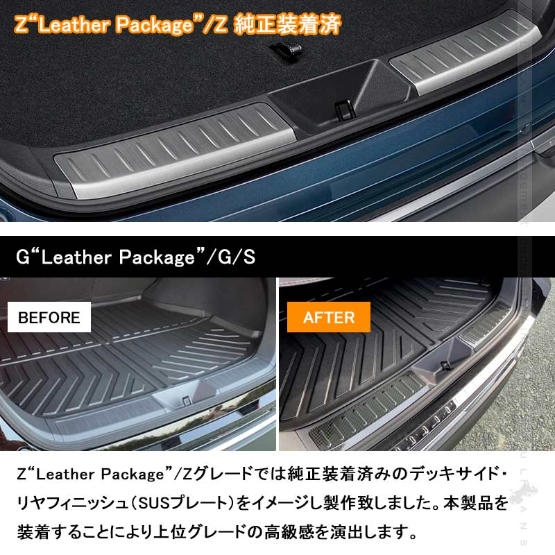 ハリアー80系 インナーラゲッジガード カーボン調（食刻加工） リア ステップガード インナーラゲッジガード ガーニッシュ 内装 カスタム パーツ アクセサリー