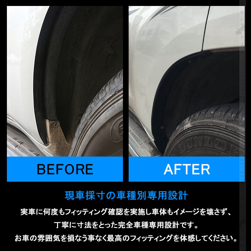 ランドクルーザープラド 150系 泥よけ リアマッドガード 2PCS マッドガード フェンダー プロテクター カスタム 外装 パーツ