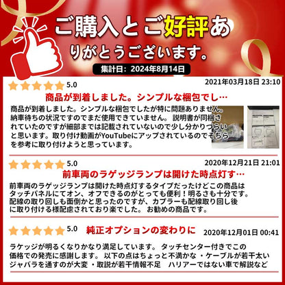 新型ハリアー80系 タッチセンサー付き 増設ラゲッジランプ 高輝度5050SMD 夜間作業 作業灯 カスタムパーツ ドレスアップ ラゲッジ トランクランプ トヨタ
