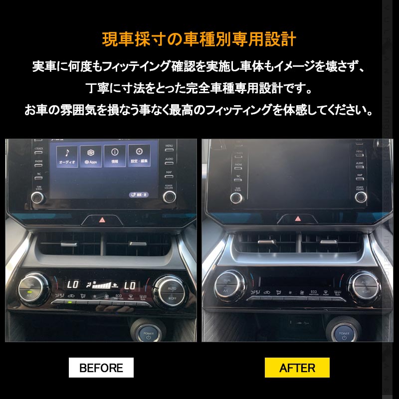 新型ハリアー80系 エアコンパネルカバー サテンシルバー エアコンパネル周り ガーニッシュ メッキ カスタム 内装 パーツ エアロ インテリアパネル