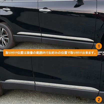 ハリアー80系 サイドドアガーニッシュ 4PCS SUS304ステンレス サイドドアモール 外装パーツ カスタム エアロ アクセサリー ドレスアップ カー用品