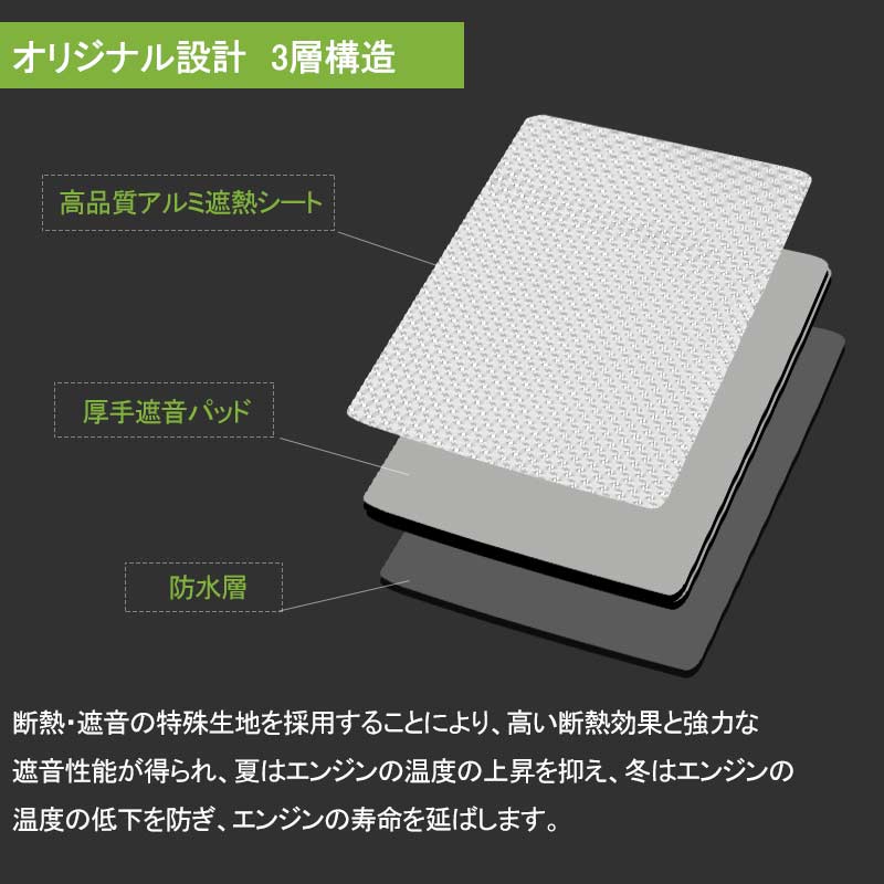 ジムニー JB64 JB74 エンジンルーム遮熱板 遮音マット 隔熱綿 断熱材 凍結防止カバー 内装 パーツ エンジンフードエンジン 防音パッド 車用断熱マット JIMNY