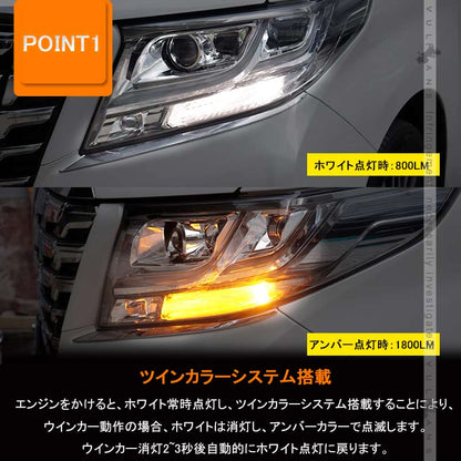 S25ピン角150度 LEDウィンカーポジションキット 2色切り替え ハイフラ防止 キャンセラー内蔵 車検対応 WX3×16D ウィポジ フロント用 アンバー・ホワイト