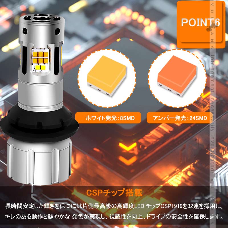 S25ピン角150度 LEDウィンカーポジションキット 2色切り替え ハイフラ防止 キャンセラー内蔵 車検対応 WX3×16D ウィポジ フロント用 アンバー・ホワイト