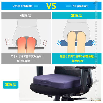 ジェル内蔵 低反発クッション 極厚6CM ゲルクッション ジェルクッション 体圧分散 通気 車 座布団 お尻 椅子 ベンチ スポーツ観戦 オフィスワーク 腰痛