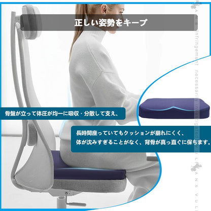 ジェル内蔵 低反発クッション 極厚6CM ゲルクッション ジェルクッション 体圧分散 通気 車 座布団 お尻 椅子 ベンチ スポーツ観戦 オフィスワーク 腰痛