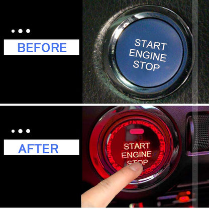 トヨタ車用 エンジンスタートボタンカバー Aタイプ レッド クリスタル スタート ストップ ボタン カバー 内装パーツ エアロ カスタム アクセサリー