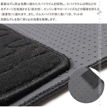 ノア/ヴォクシー/エスクァイア80系 ガソリン車 ７人乗り セカンドラグマット 2枚 織柄黒 内装 パーツ アクセサリー カー用品 ドレスアップ NOAH VOXY