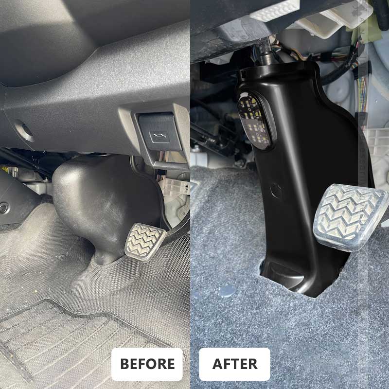 ハイエース200系 1型2型3型4型5型6型7型 ステアリングコラムホールカバー LEDフットランプ付き ステアリングシャフトカバー スマート化 足元スリムカバー