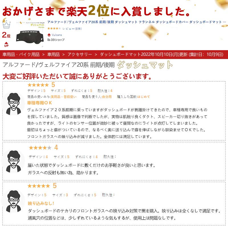 アルファード/ヴェルファイア20系 前期/後期 ダッシュマット フランネル ダッシュボードカバー ダッシュボードマット UVカット日焼け止め 内装 パーツ カスタム