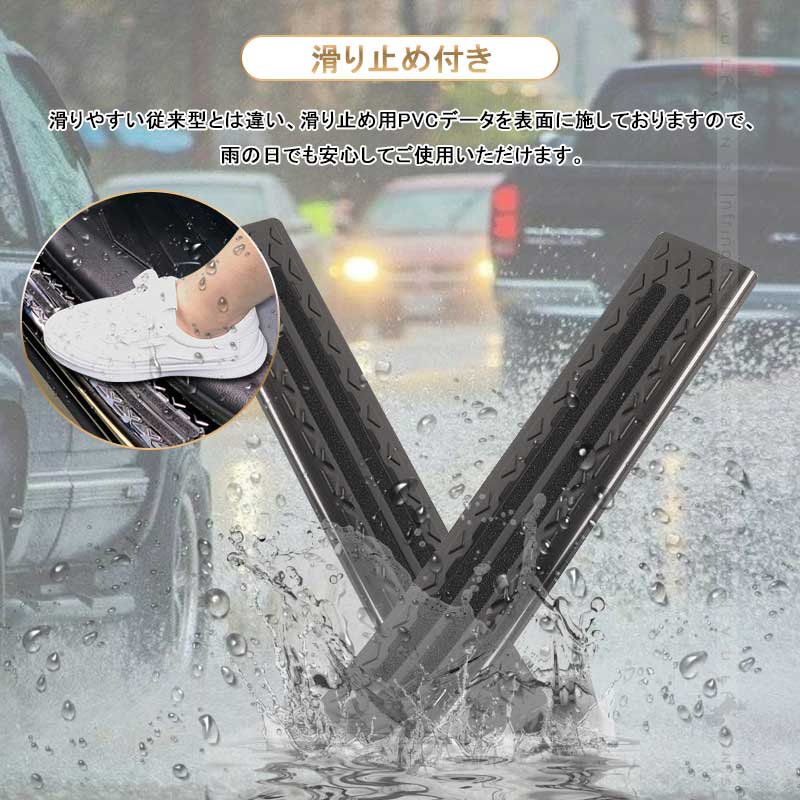 新型ハリアー80系 スカッフプレート 4PCS ドアステップガード キズ防止 滑り止め ブラックステン仕上 ドレスアップ 内装 パーツ カスタム アクセサリー HARRIER