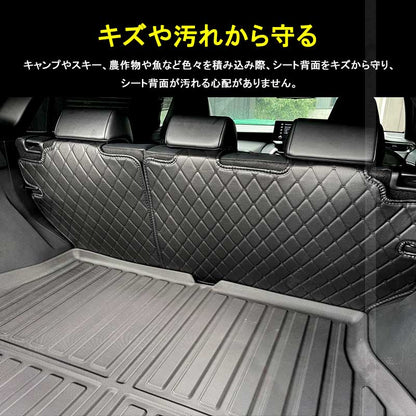 新型ハリアー80系 シートバックカバー キズや汚れ防止 左右セット PUレザー ラゲッジスペース 車用品 カー用品 内装 パーツ カスタム 防水 トヨタ HARRIER80