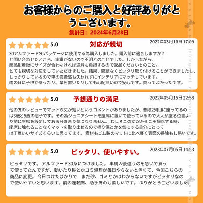 アルファード/ヴェルファイア30系 前期/後期 セカンドシート用 3Dフロアマット TPE材質 立体成型 カーマット ズレ防止 内装 カスタム パーツ セカンドマット