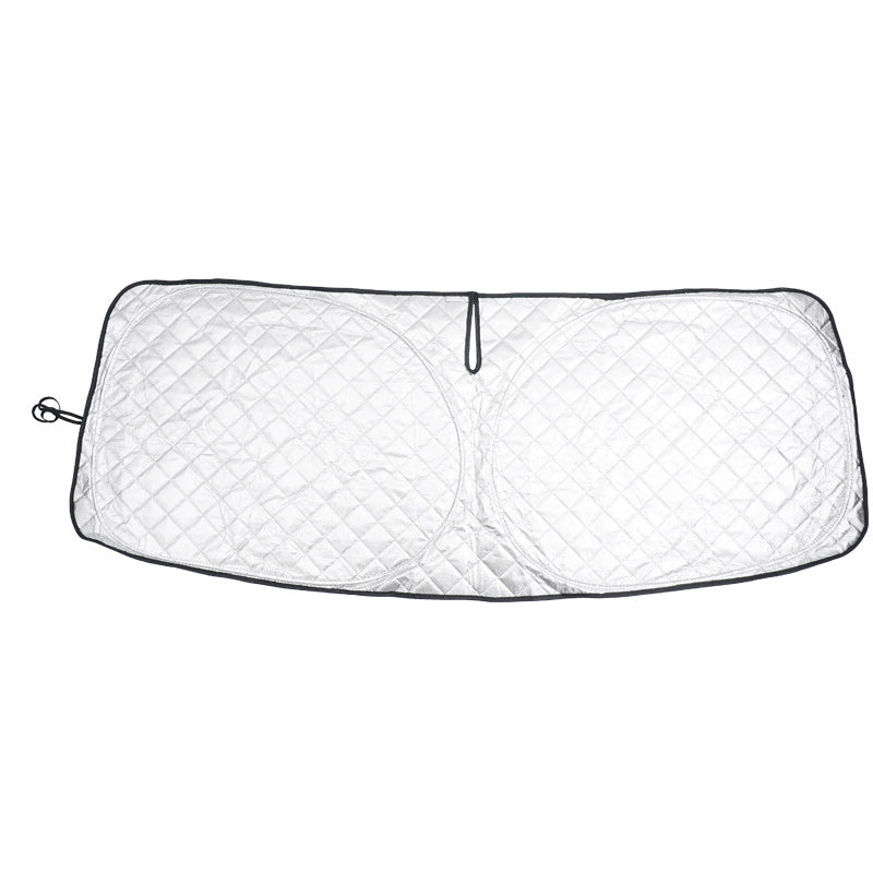 ハスラー MR92S/MR52S フロントガラス用 サンシェード 4層構造 遮光フロントシェード カーサンシェード 日よけ インパネ 紫外線対策 内装品 UVカット 収納袋付