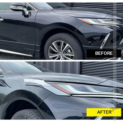 新型ハリアー80系 ヘッドライト トリムカバー 左右セット メッキ仕上げ アイライン ガーニッシュ モール 外装 パーツ アクセサリー エアロ HARRIER80