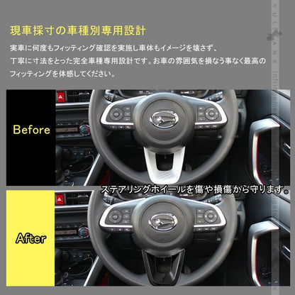 ライズA200A/A210A ステアリングアンダーパネル ピアノブラック インパネ ステアリング カバー ガーニッシ 内装 パーツ アクセサリー カスタム  ルーミー 後期