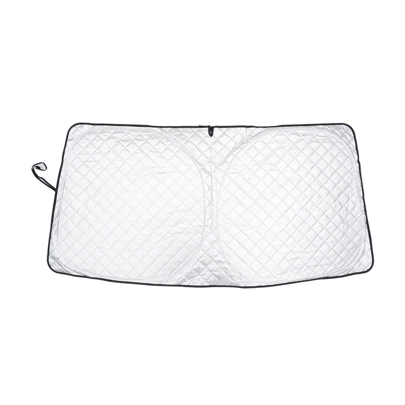 ハイゼット トラック S500系 フロントガラス用 サンシェード 4層構造 カーサンシェード フロントシェード 日よけ 紫外線対策 UVカット 収納袋付 内装 パーツ