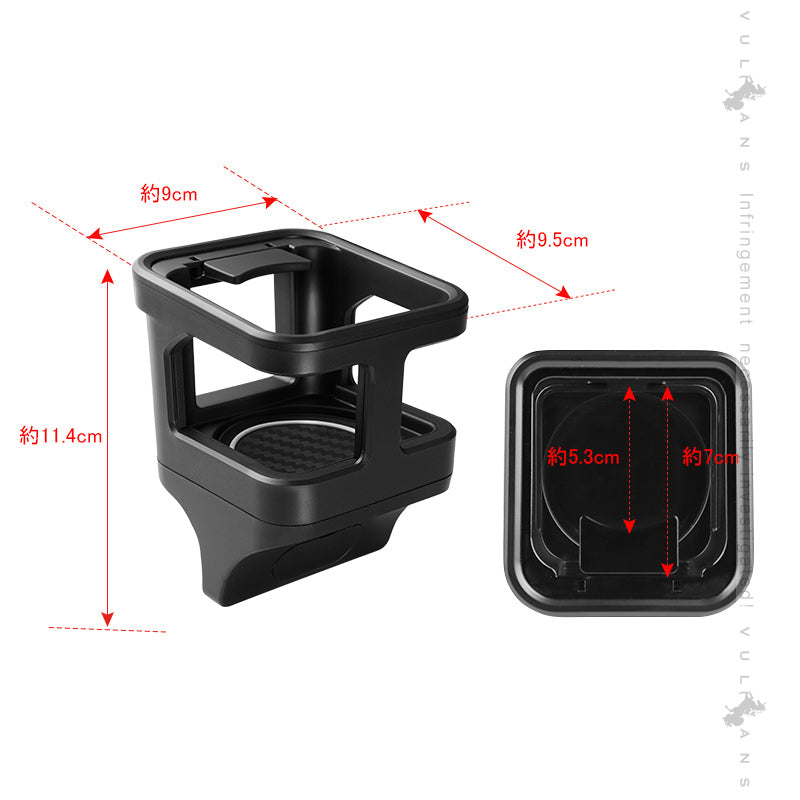 改良版 ジムニー JB64/JB74 増設ドリンクホルダー 運転席 助手席 ウインカーレバーに干渉なし カップホルダー 乗降グリップ ドアグリップ 内装 カスタム パーツ
