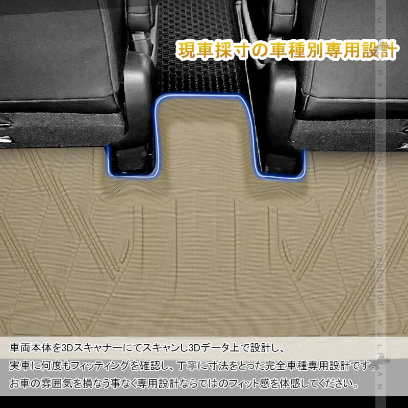 NEW立体マット フリードGB7 ハイブリッド車 7人乗り 3Dセカンドマット セカンドシート専用  TPE材質 立体成型 ズレ防止 内装 カスタム パーツ 消臭 用品