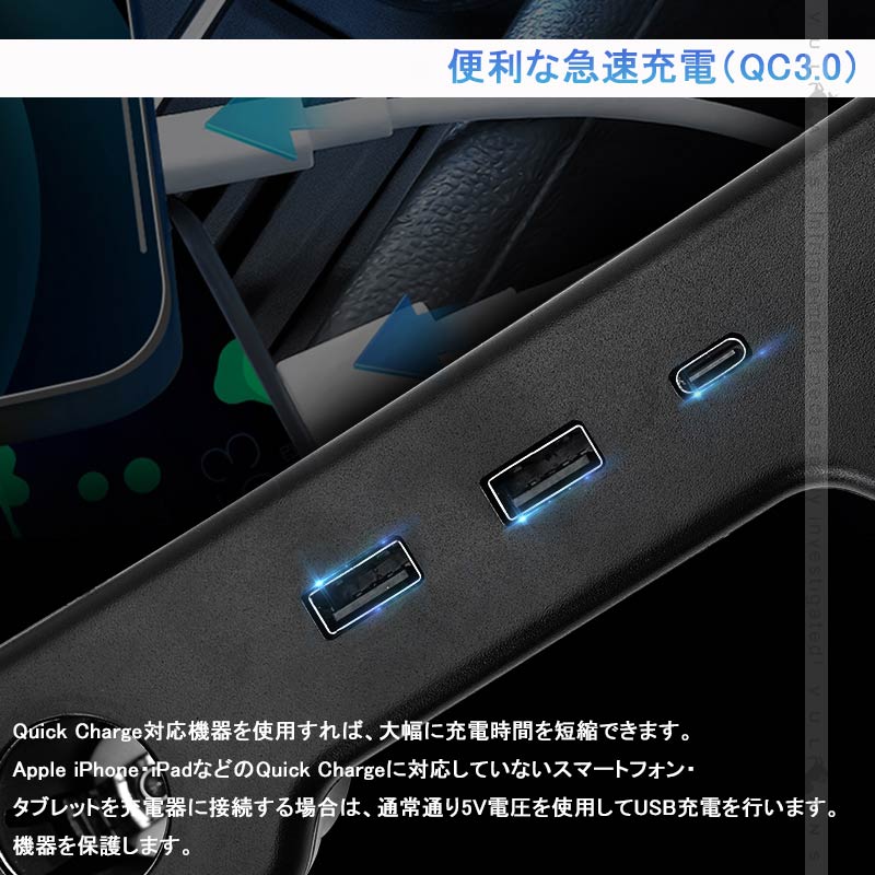 エブリイバン DA17V 増設電源ユニット 急速充電 QC3.0 USBポート2つ Type-Cポート1つ シガープラグ2つ 電源増設 内装 電装 パーツ エブリイワゴン DA17W EVERY