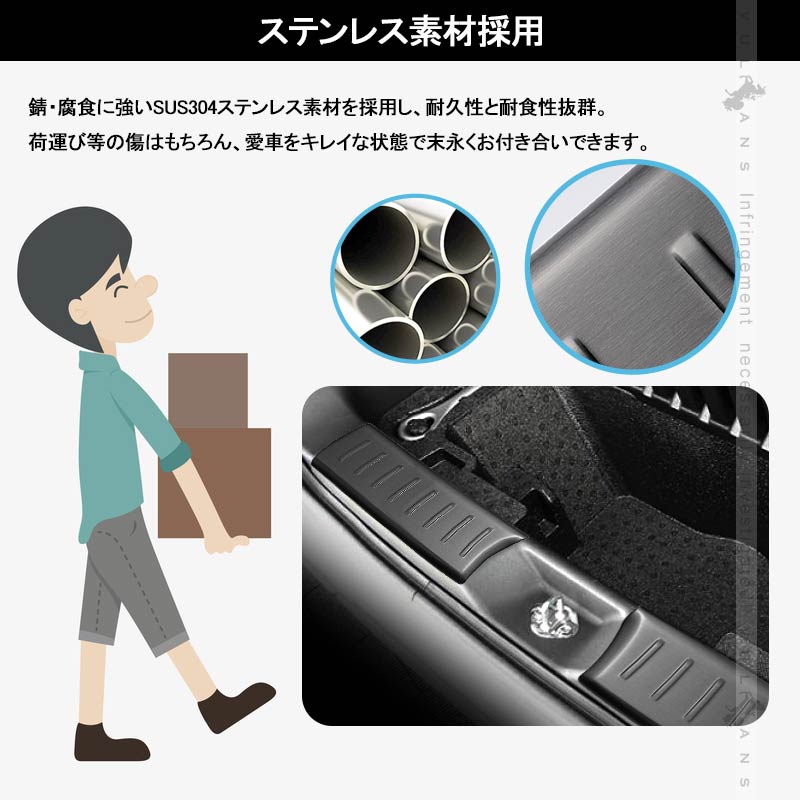 ムーブ キャンバス LA800S/LA810S ラゲッジスカッフプロテクター 2PCS ラゲッジステップガード  内装 パーツ カスタム アクセサリー ムーヴキャンバス CANBUS