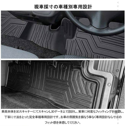 NV350 キャラバン E26型 プレミアムGX 5人乗り 3Dフロアマット 4枚セット TPE材質 立体成型 カーマット ズレ防止 内装 カスタム パーツ 消臭 抗菌効果