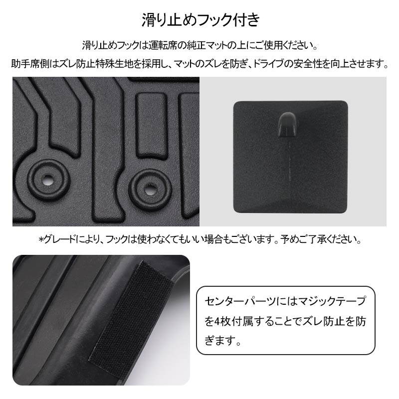 NV350 キャラバン E26型 プレミアムGX 5人乗り 3Dフロアマット 4枚セット TPE材質 立体成型 カーマット ズレ防止 内装 カスタム パーツ 消臭 抗菌効果