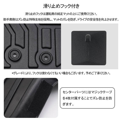 NV350 キャラバン E26型 プレミアムGX 5人乗り 3Dフロアマット 4枚セット TPE材質 立体成型 カーマット ズレ防止 内装 カスタム パーツ 消臭 抗菌効果