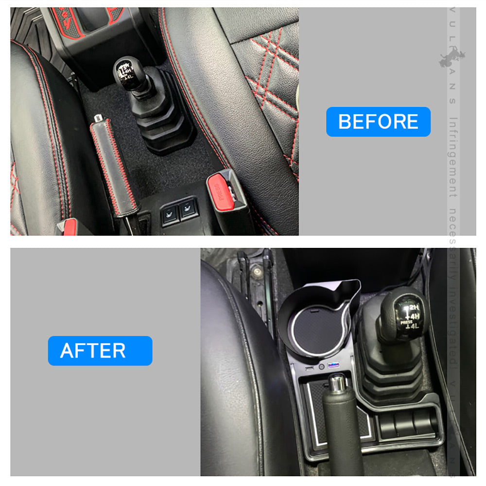 コンソール増設ドリンクホルダー ジムニーJB64/シエラJB74 QC3.0急速充電 PD（Type?C)ポート 蓄光色 小物入れ カップホルダー 内装 小物入れ カスタム パーツ