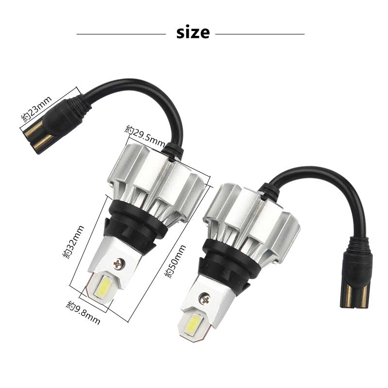 2022年版V2 T16 LEDバックランプ 2個 6000ルーメン DC12V 粗線設計 1年保証 無極性 LEDバルブ アルミヒートシンク ホワイト 6500K バックランプ パーツ