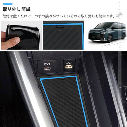 ドアポケットマット ヴォクシー/ノア 90系 7人乗り S-Z /Z 滑り止めマット インテリアマット ラバーマット 水洗いOK 28枚 内装 パーツ キズ防止 トヨタ ブルー
