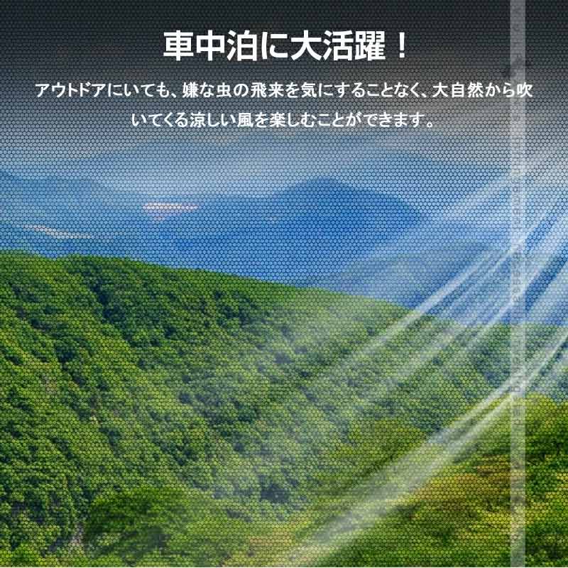 RAV4 50系 防虫ネット サイドドア用 バックドア用 防虫 虫よけ ウインドーネット メッシュ サンシェード 車用網戸 虫除けネット カーシェード カーテン 夏 換気 車中泊 防虫メッシュ メッシュネット 網戸 休憩 仮眠 取付簡単
